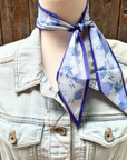 Blue Western Skinny Mini Wild Rag Scarf / Cowgirl Necktie