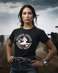 Bourbon Cowgirl Logo Black Tee Shirt - Bourbon Cowgirl