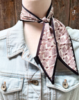 Black and Brown Western Skinny Mini Wild Rag Scarf / Cowgirl Necktie