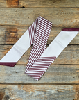 Burgundy and Cream Western Skinny Mini Wild Rag Scarf / Cowgirl Necktie