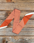 Burnt Orange and Cream Western Skinny Mini Wild Rag Scarf / Cowgirl Necktie