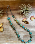 27-Inch Necklace – Natural Shell & Turquoise Nuggets
