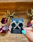 Naja Stud Earrings with Kingman Turquoise – Sterling Silver