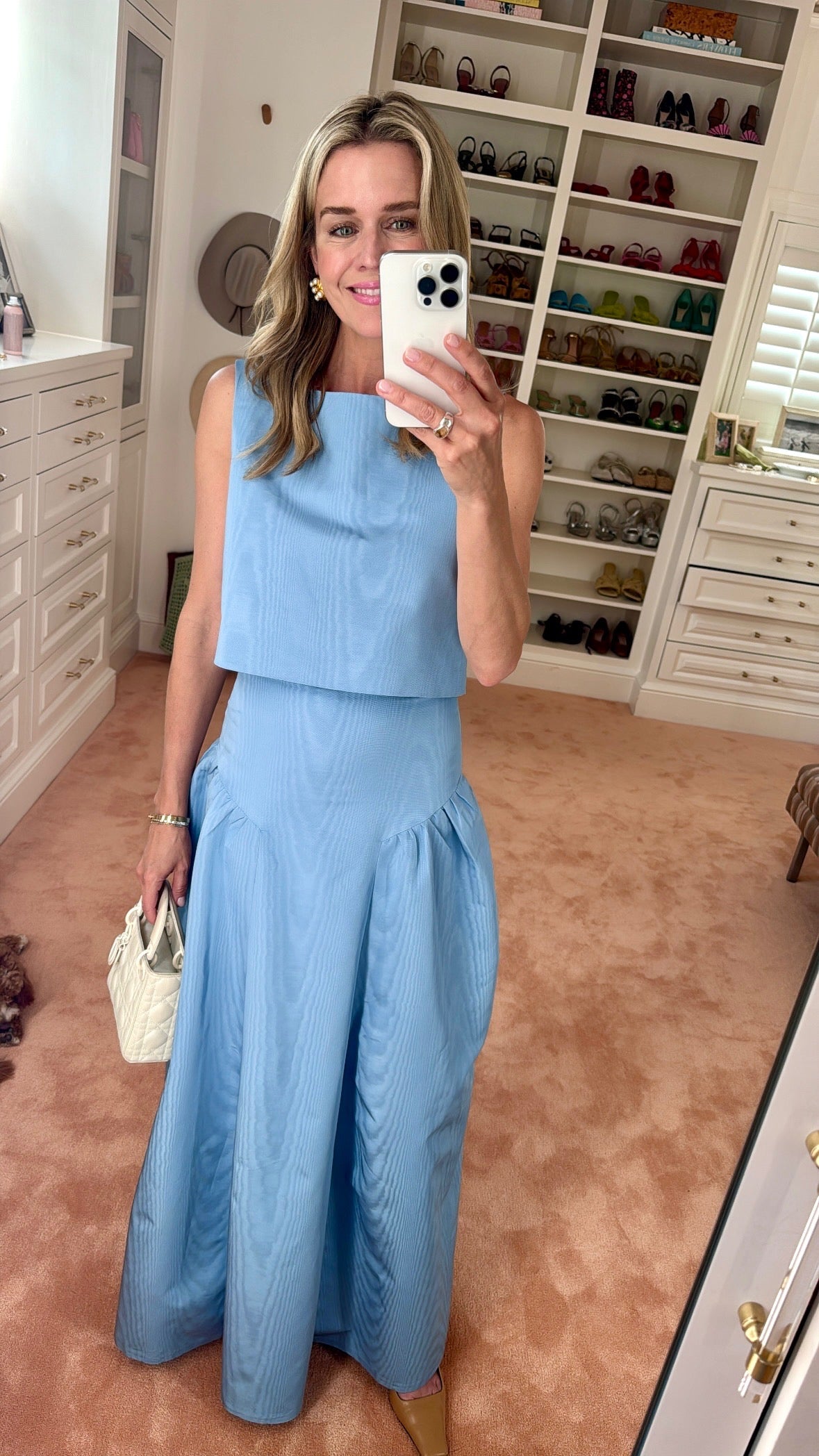 MASON by MASON'S DAUGHTER | Sloane Top, Hydrangea Blue Silk Moire