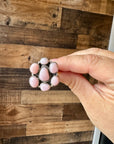 Cluster Ring- Adjustable - Pink opal and sterling silver