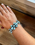 Cuff - Sterling silver Cuff Bracelet with Golden Hills turquoise