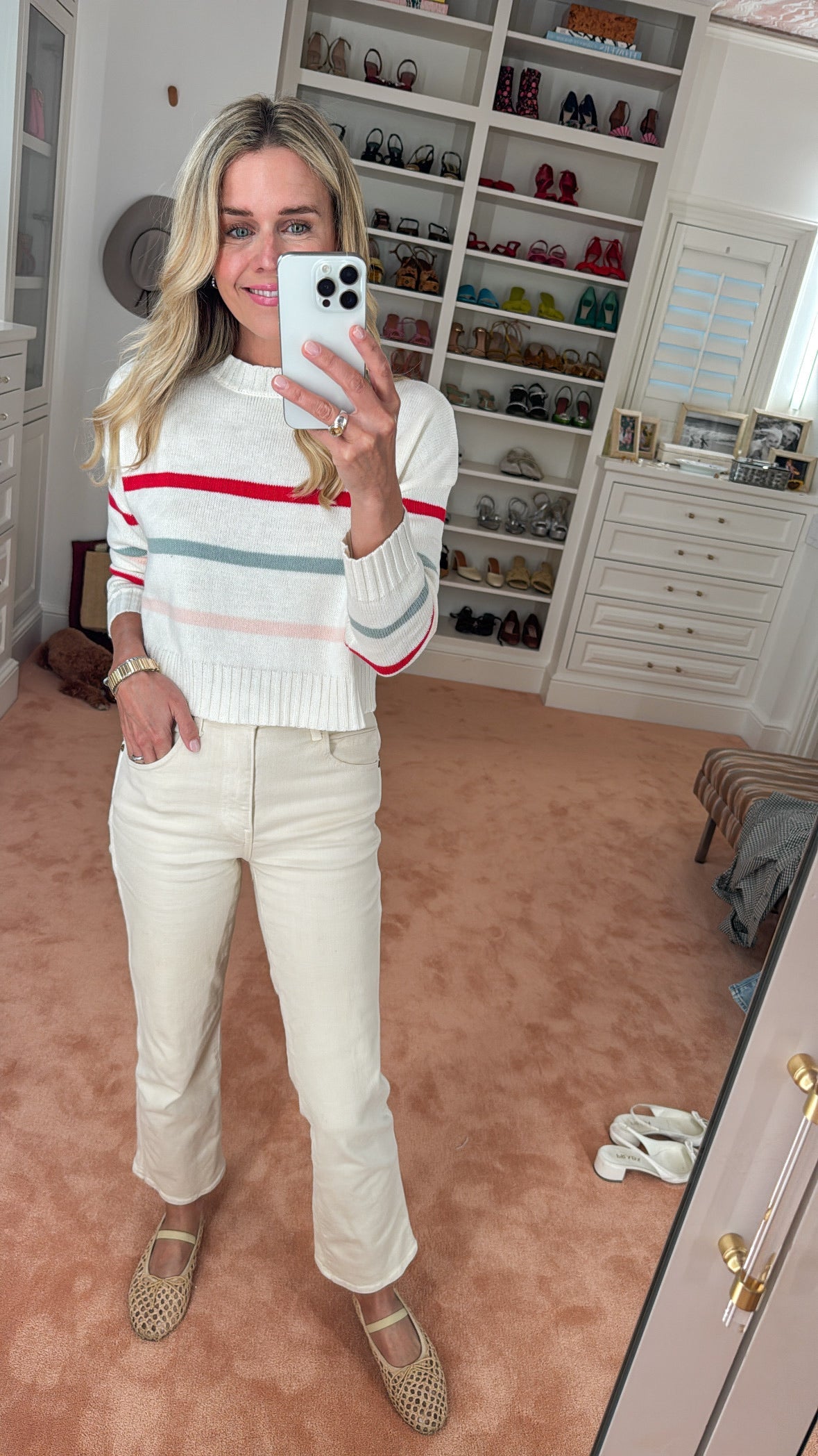 MASON'S DAUGHTER | Danielle Sweater, White Multi Striped Knit