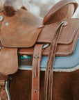 Washed Denim Blue Luxe Pony Contoured Felt Top/Fleece Lined Saddle Pad