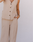 The Rio Linen Set in Tan