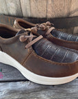 Ariat Men's Brown Crocodile Buckeye