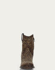 C3627 - WOMEN'S LEOPARD PRINT ROUND TOE ANKLE BOOT WITH ZIPPER