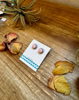 Pink Conch Stud Earrings by Esther White – Sterling Silver