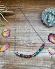 16.5 inch chain choker and Verascite sea sediment and sterling silver