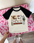 Cowboy Collage Baby Tee