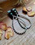Kingman Turquoise Teardrop Dangle Earrings – Sterling Silver