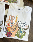 Western Teacher TEE, CREWNECK or QUARTER ZIP