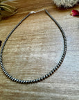 14 inch 3 mm sterling silver pearls - choker