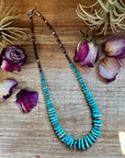 Shell & Turquoise Graduated Necklace – 23"