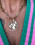 Flat Earth Pendant Necklace