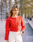 MASON'S DAUGHTER | Ava Jacket, Red Cotton Twill