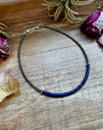 Lapis & Sterling Silver Pearl Choker