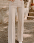 The Zoey Trouser in Cream