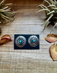 Concho Earrings – Kingman Turquoise & Sterling Silver