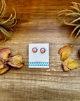 Pink Conch Stud Earrings by Esther White – Sterling Silver