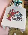 Turquoise and Crawfish TEE or CREWNECK