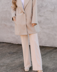 The Zoey Trouser in Cream