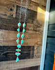Royston turquoise necklace lariat and earrings set