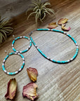 Turquoise Variscite & Pink Conch Choker – Exclusive Bijoux FAB Design