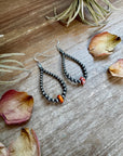 Teardrop Earrings – Sterling Silver with Spiny Oyster Center