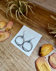 Sterling Silver Small Hoop Earrings with Kingman Turquoise