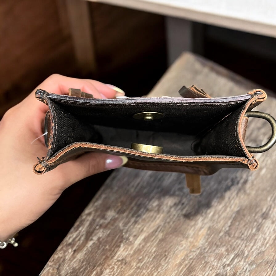 Rosita cowhide & tooled crossbody bag- kids