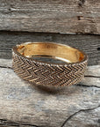 Gold Dot and Line Fashion Cuff XI136
