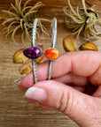 Spiny Oyster Cuff – Orange or Purple – G. Rios, Sterling Silver