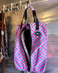 Checks Out (Pink/Turquoise) Luxury Tack Bag