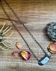 Bar Necklace - White Buffalo & Sterling Silver option 4