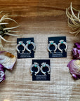 Naja Stud Earrings with Kingman Turquoise – Sterling Silver