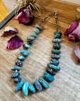 Turquoise Nugget & Shell Necklace – 18.5"