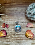 Cowboy Hat Pendant - Kingman Turquoise & Sterling Silver
