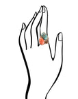 Champion Multi Stone Golden Statement Ring