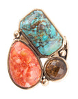 Champion Multi Stone Golden Statement Ring