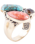 Champion Multi Stone Golden Statement Ring