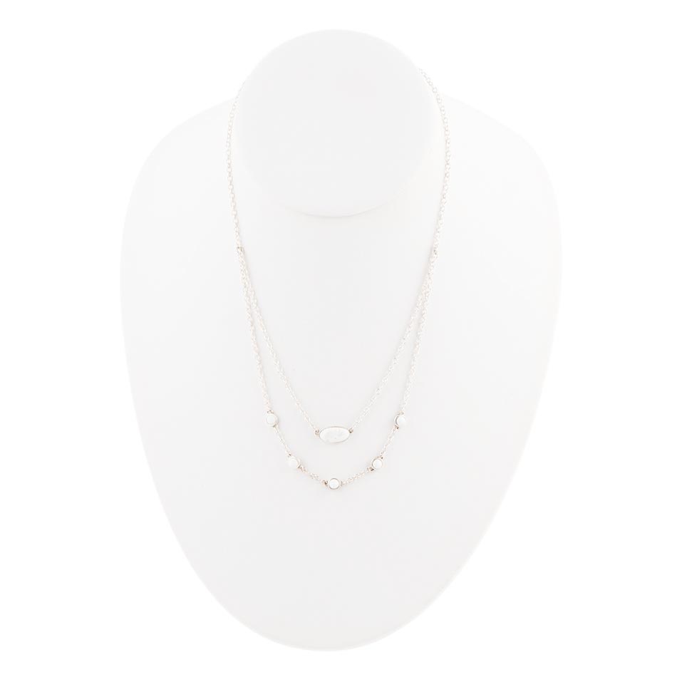 Calming Presence White Howlite and Sterling Silver Necklace