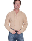 Men's Lace Up Front Shirt - CM8