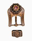 Copper Pink - AB - Champagne - Crystal Conchos Sizes from 1"-3" and Buckles