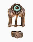 Copper Topaz - Turquoise - AB - Crystal Conchos Sizes from 1"-3" and Buckles