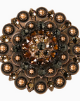 Copper Jet - Champagne - Topaz - Crystal Conchos Sizes from 1"-3" and Buckles